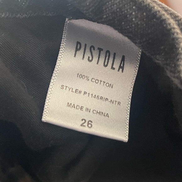 Pistola Black Distressed denim skirt sz 26 - Picture 4 of 5